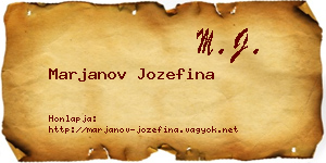 Marjanov Jozefina névjegykártya